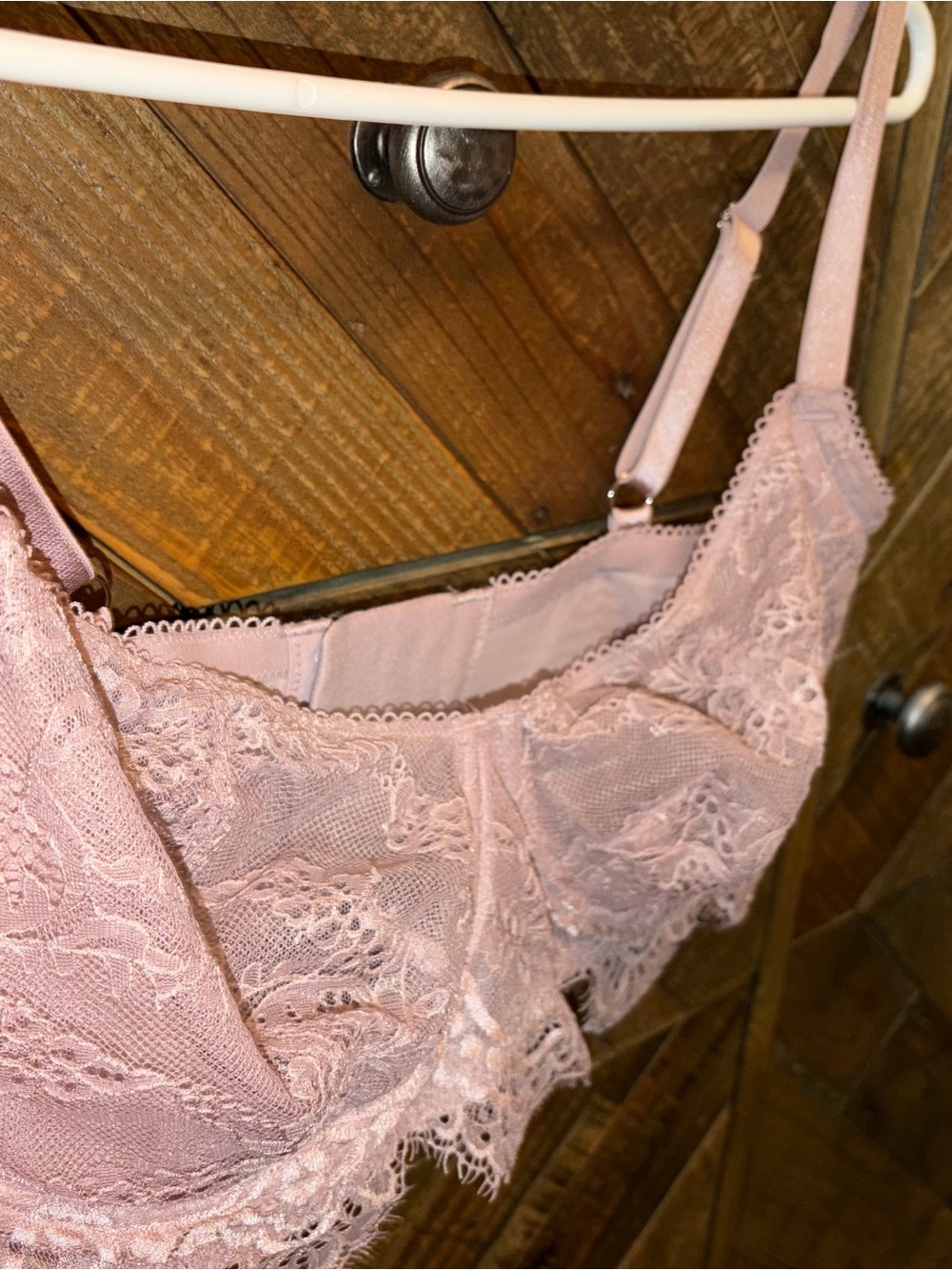 NWOT Victoria Secret Wires Lace Bralette in Dusty Rose 36DDD - Picture 3 of 4
